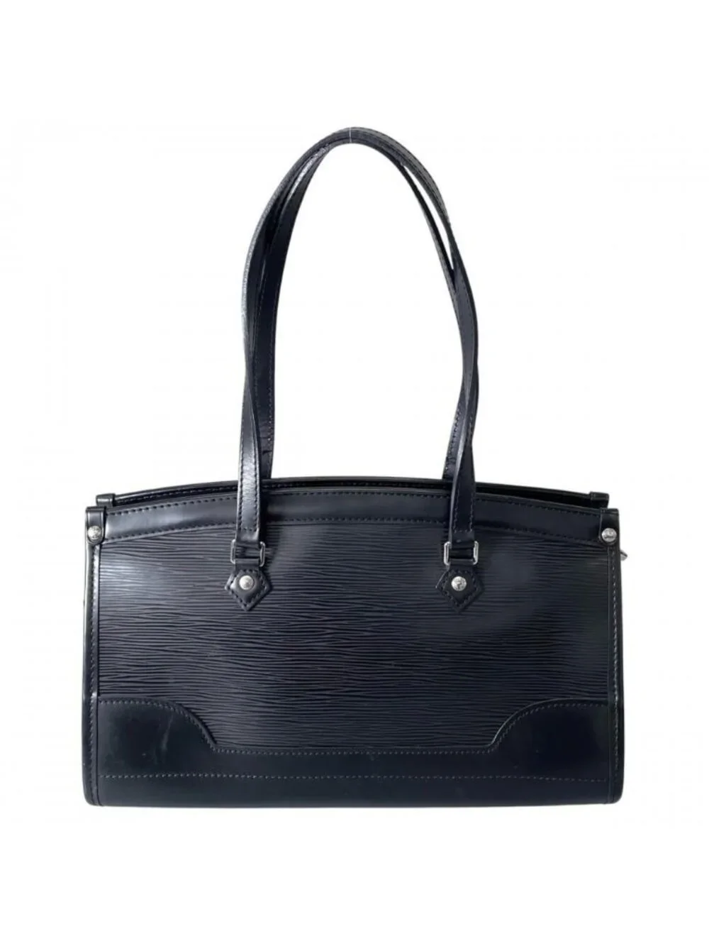 Louis Vuitton Handbag Madeleine PM Tote Noir Shoulder Epi Leather Black Silver